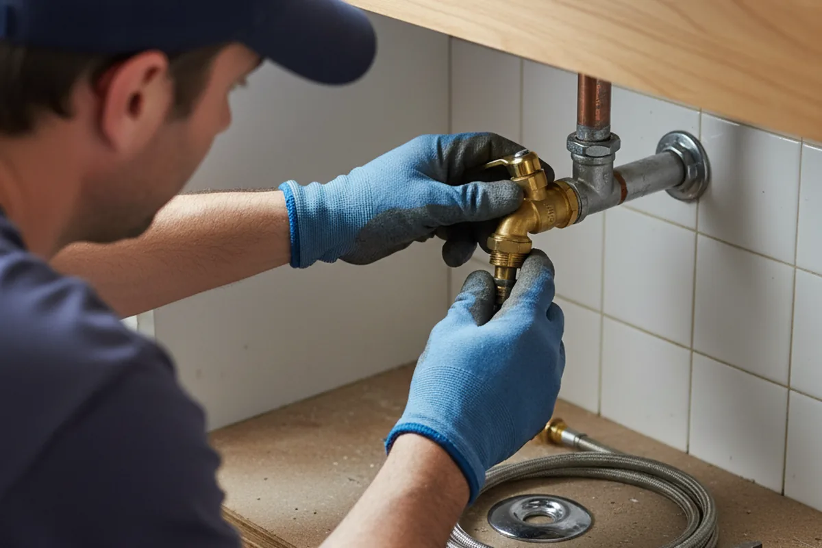 Shutoff valve and fitting work during Emergency Plumbing in Apex